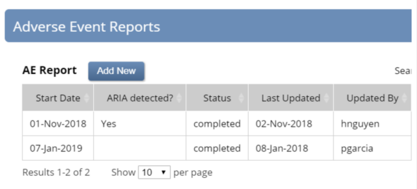 cross-form logic adverse event reports